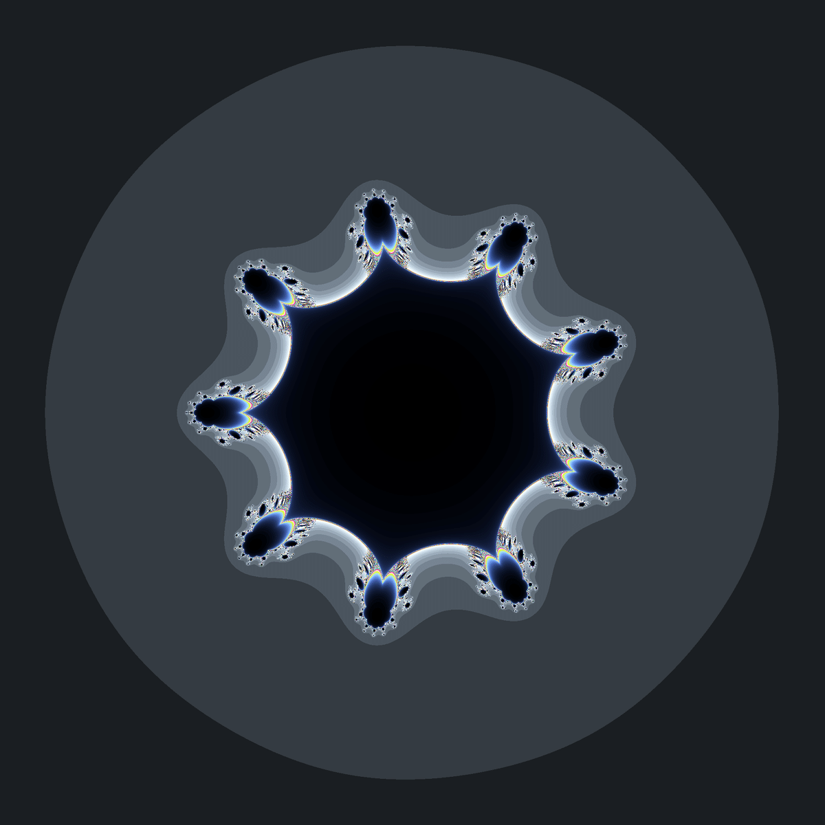 今週のフラクタル36 (con(z)^8+c)｜108Hassium