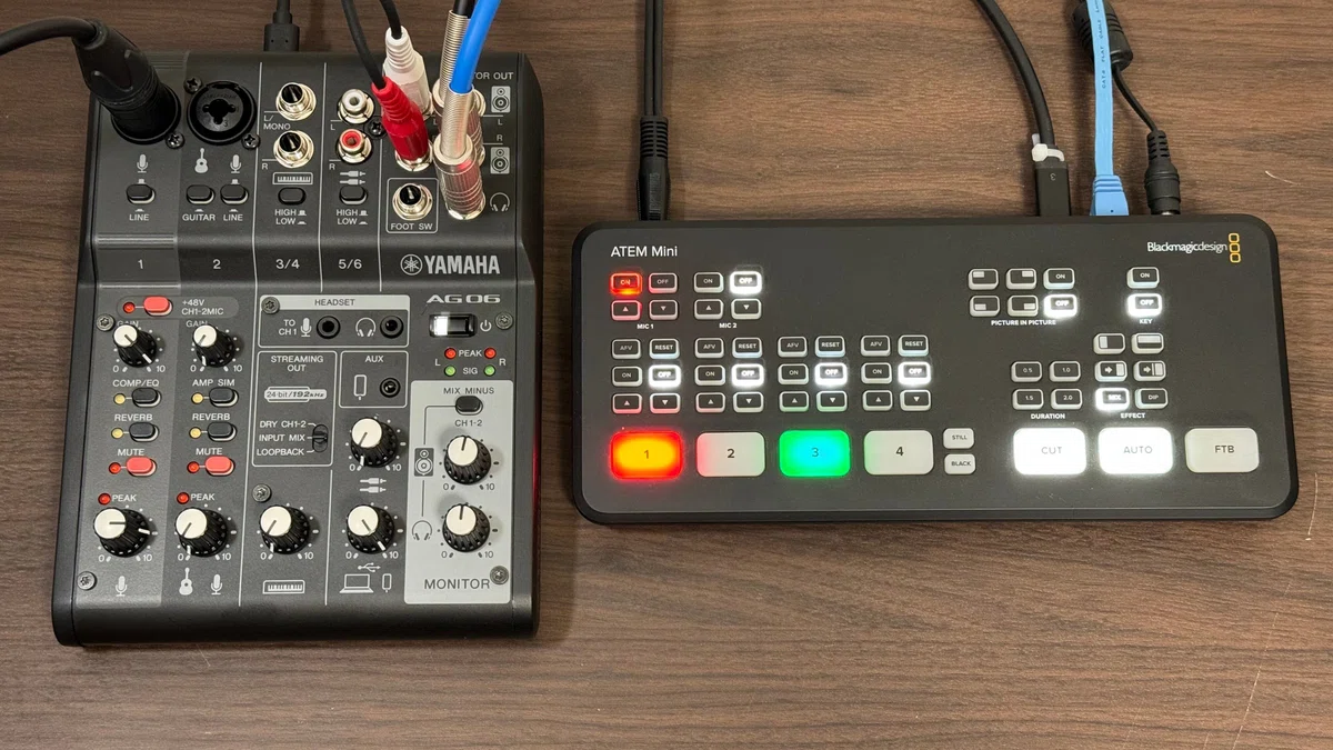 ATEM MiniとYAMAHA AG06でライブ配信する時の使い方解説｜松井 隆幸 