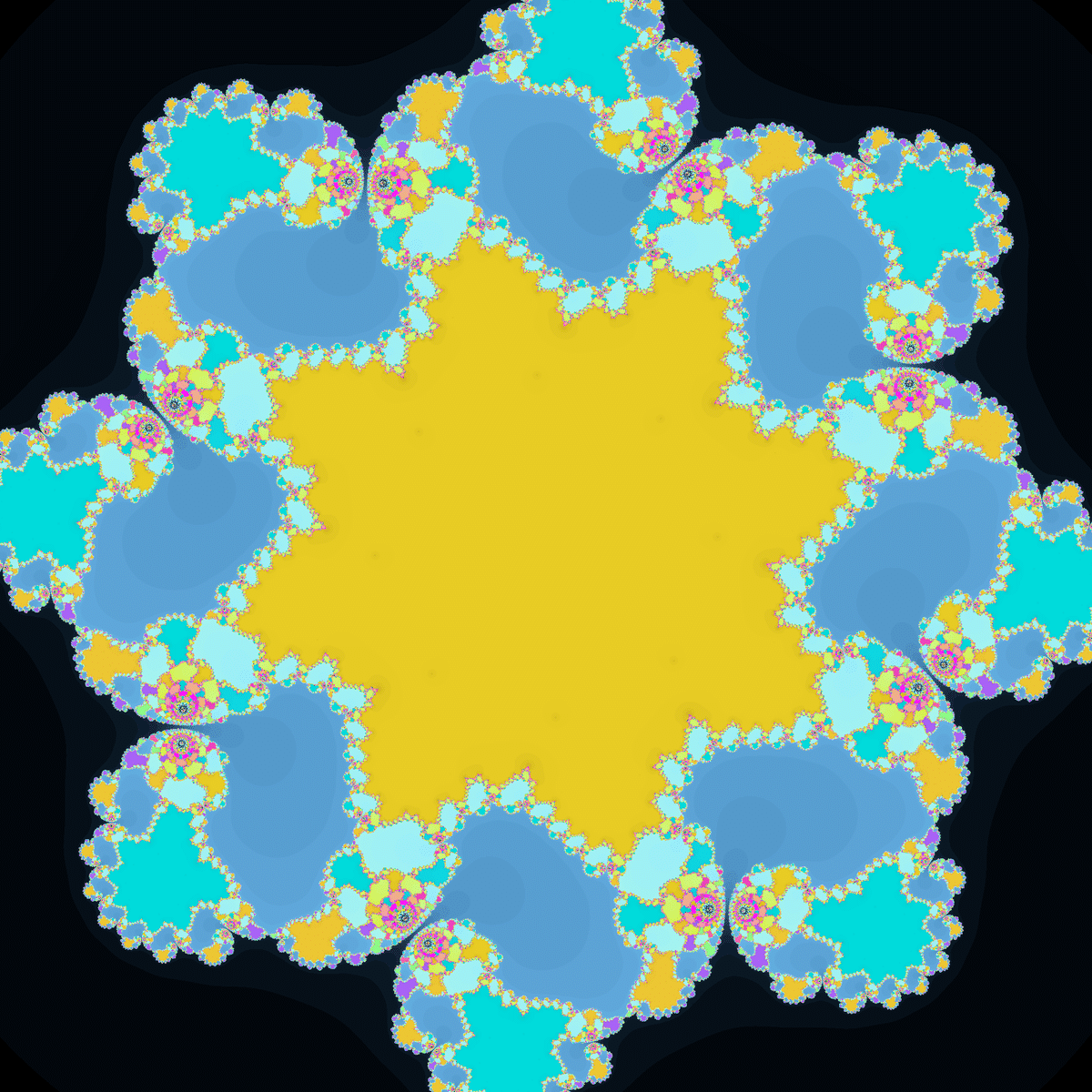 今週のフラクタル36 (con(z)^8+c)｜108Hassium