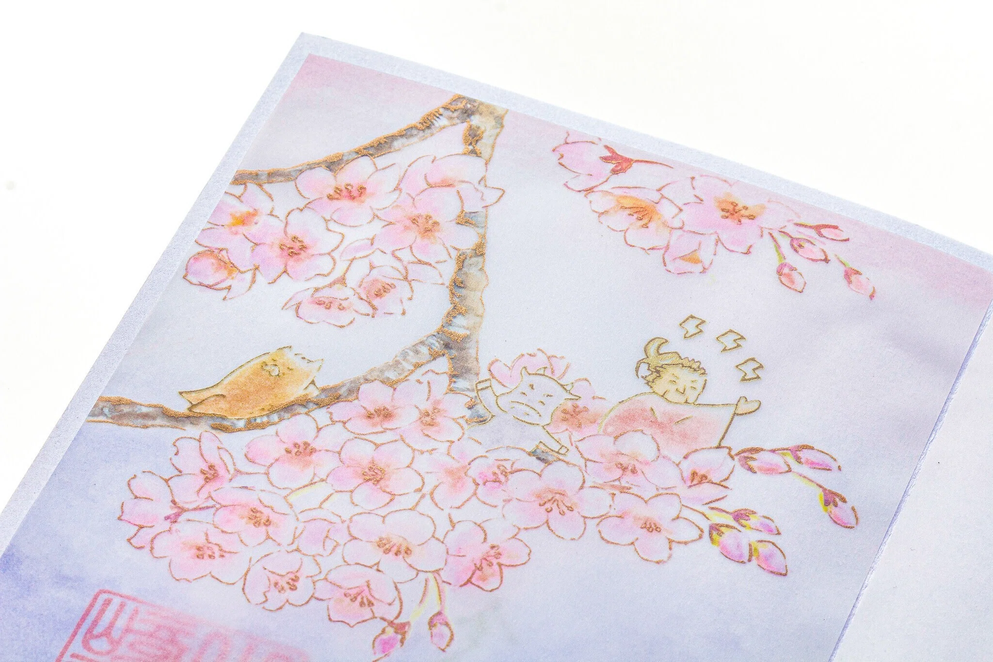 珍品？琉球桜15sen葉書に富山朱色押捺 🌸4月の”透かし”御朱印🌸｜小野照崎神社
