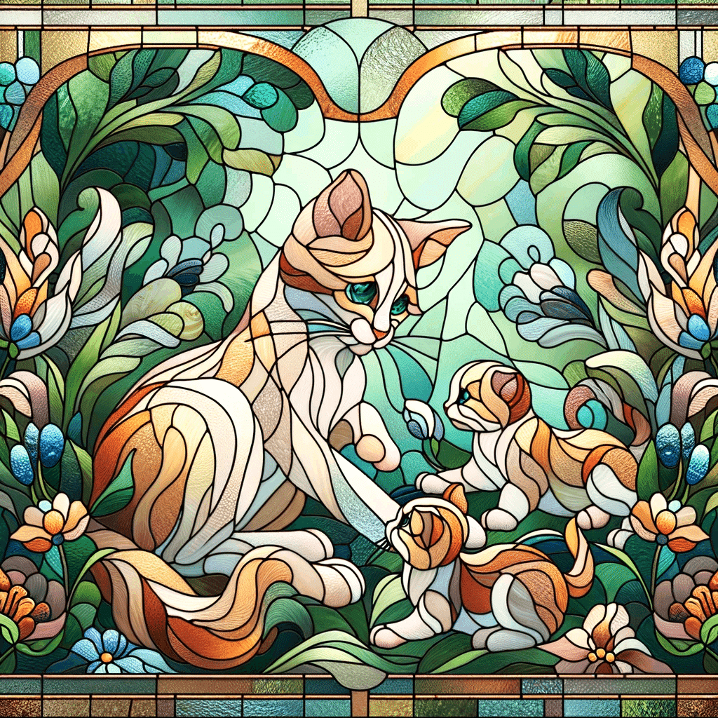 多色ステンドグラス風アート作品 My GPTs】ステンドグラス風イラスト作成 - Stained Glass Style
