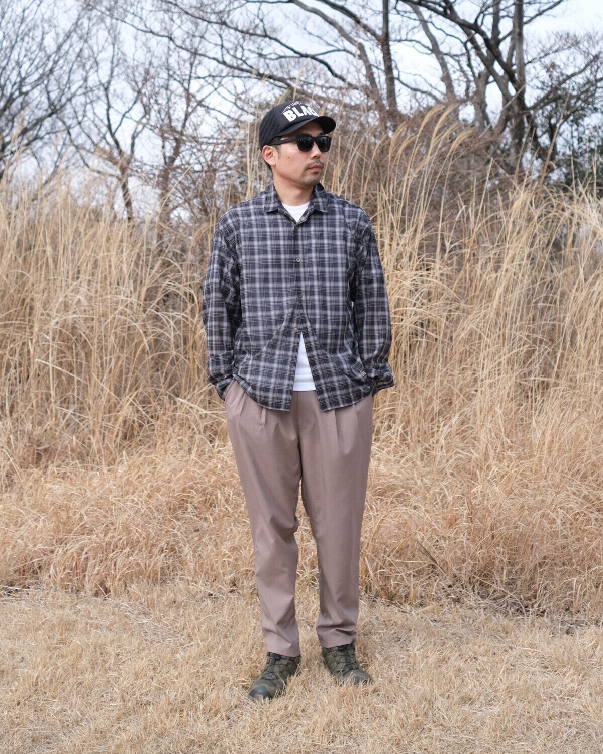 ブリーフィング　モックシャツ　黒 ゴルフフリークス】GFFS logo mockneck shirts(GFFSロゴモック