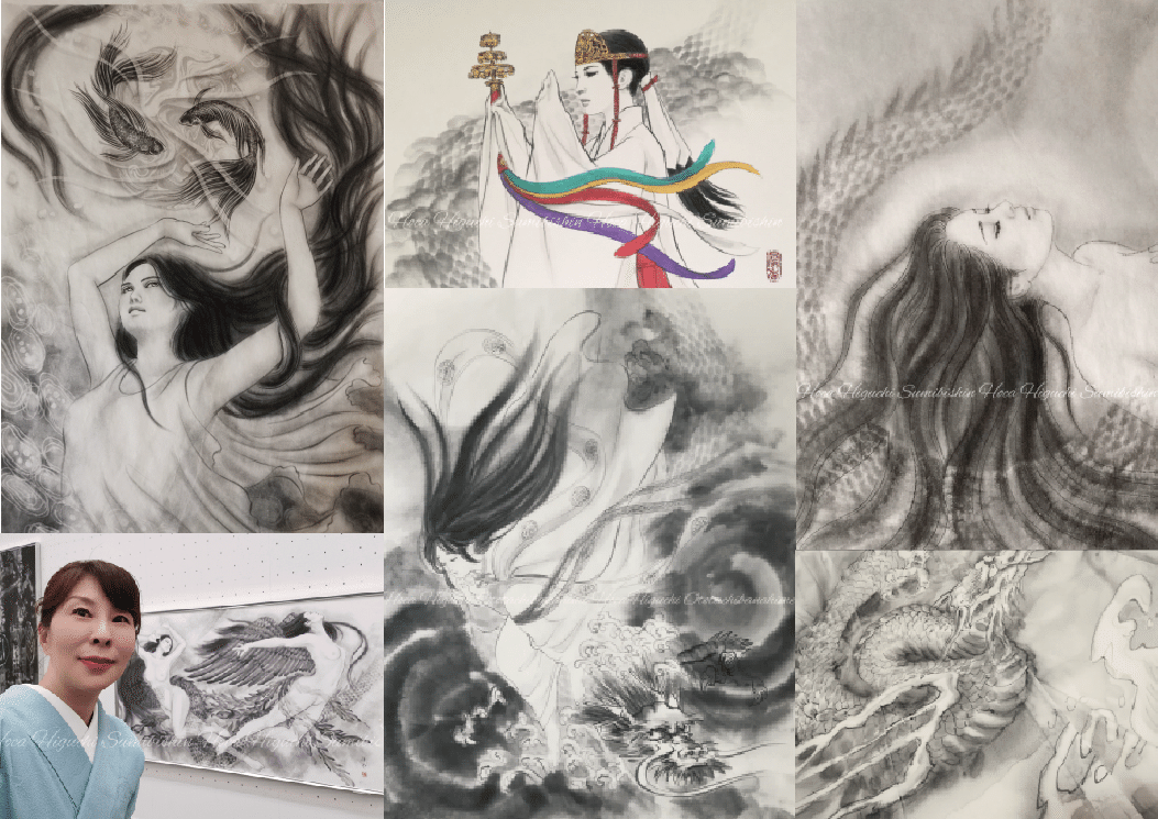 プロフィールと受賞歴~墨美神®︎ 樋口鳳香】|歌川派墨絵師 プロフィールと受賞歴~墨美神®︎ 樋口鳳香】|歌川派墨絵師