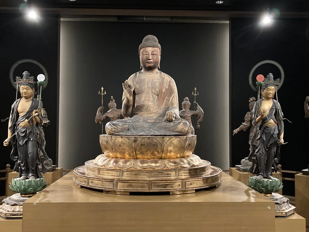 最高級 超大型 薬師三尊立像 祈る厄除 仏教工芸品 如来観音 精密彫刻 