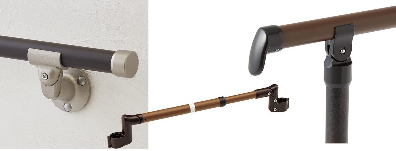 手すり6本セット 手すりの「材質」えらび方のキホン（ブラケット・支柱編）｜マツ六開発