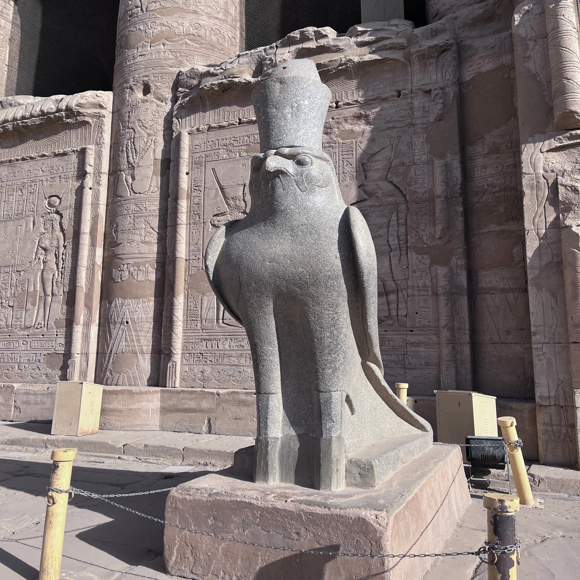 古代エジプト彫刻 ホルス神 ストーン風彫像/ 天空と太陽の神「ウジャト 