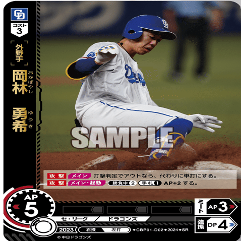 ドリームオーダー 岡林勇希 SEC プロ野球カードゲームDreamOrder、中日ドラゴンズデッキの想定について