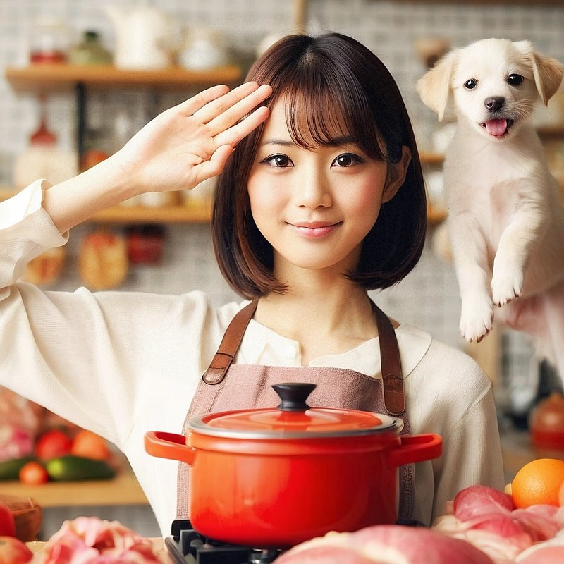 料理・家庭料理・美女・美人・女性・人物　AI画像生成、無料（フリー写真・フリー素材・フリー画像）02