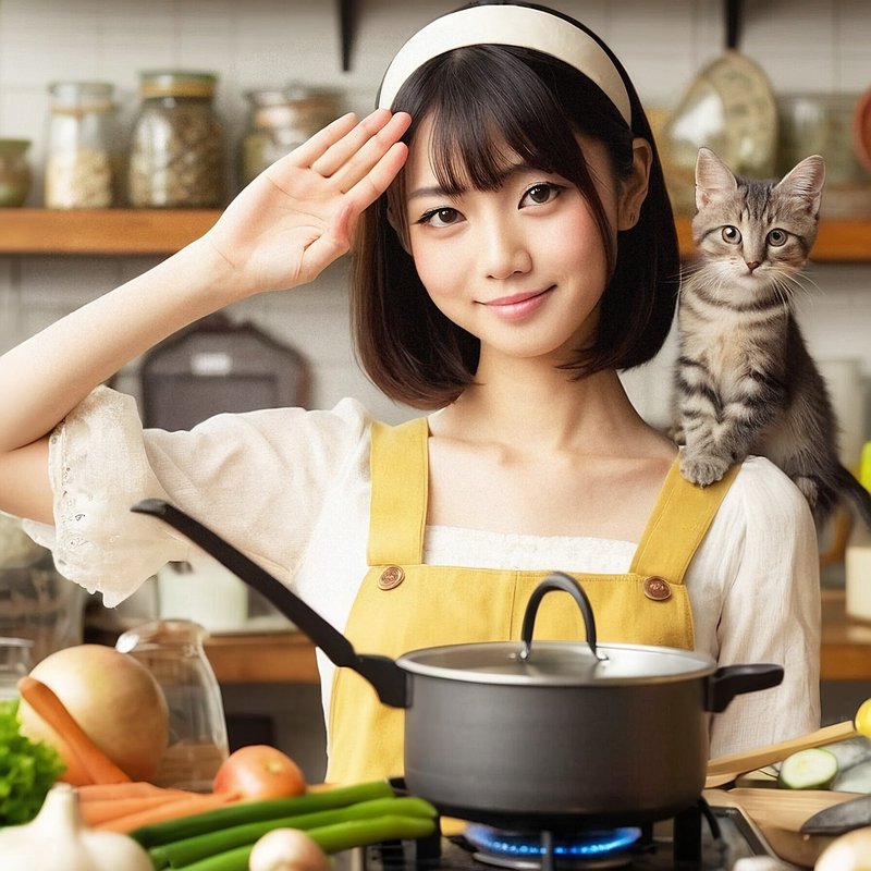 料理・家庭料理・美女・美人・女性・人物　AI画像生成、無料（フリー写真・フリー素材・フリー画像）05