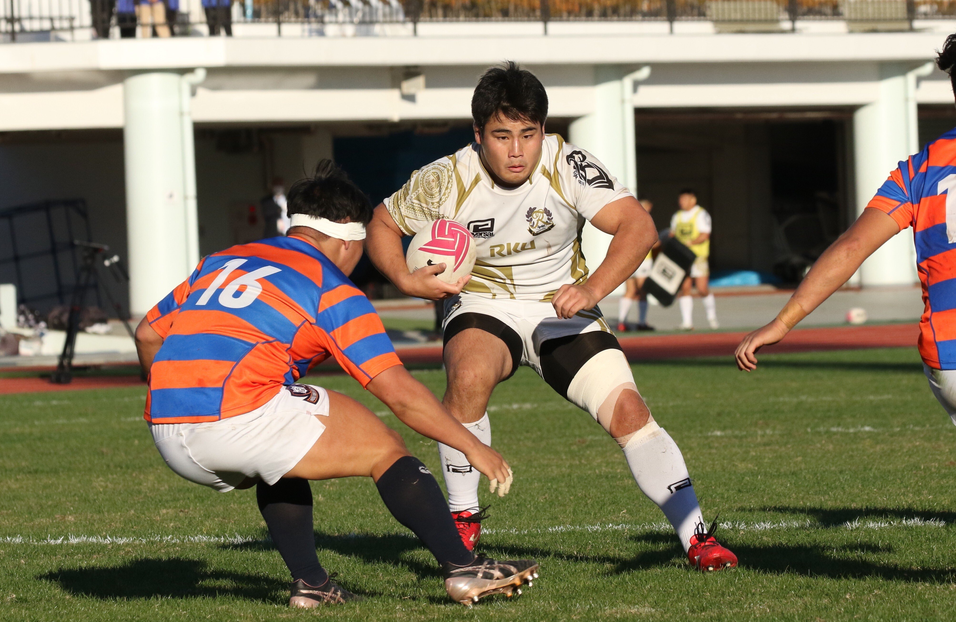 流経大柏ラグビー部 練習用ピステ ラグビー練習用ウェア 耐久性