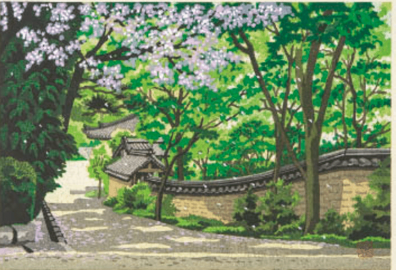 井堂雅夫】 木版画「大和の四季」 査定 買取 致します。｜井浦歳
