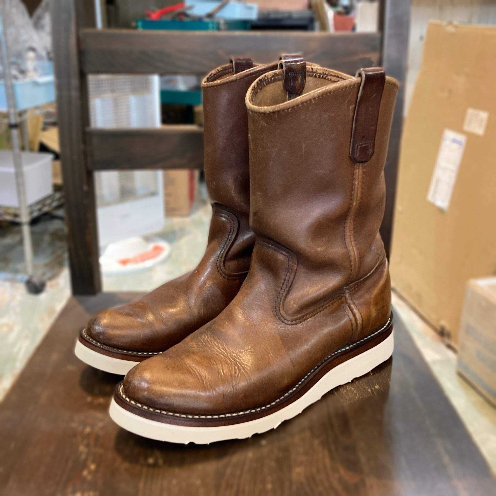 RED WING ウエスタンブーツ 7 E ブラウン レザー　1155 羽タグ RED WING ウエスタンブーツ 7 E ブラウン レザー 1155 羽タグ ブラウン