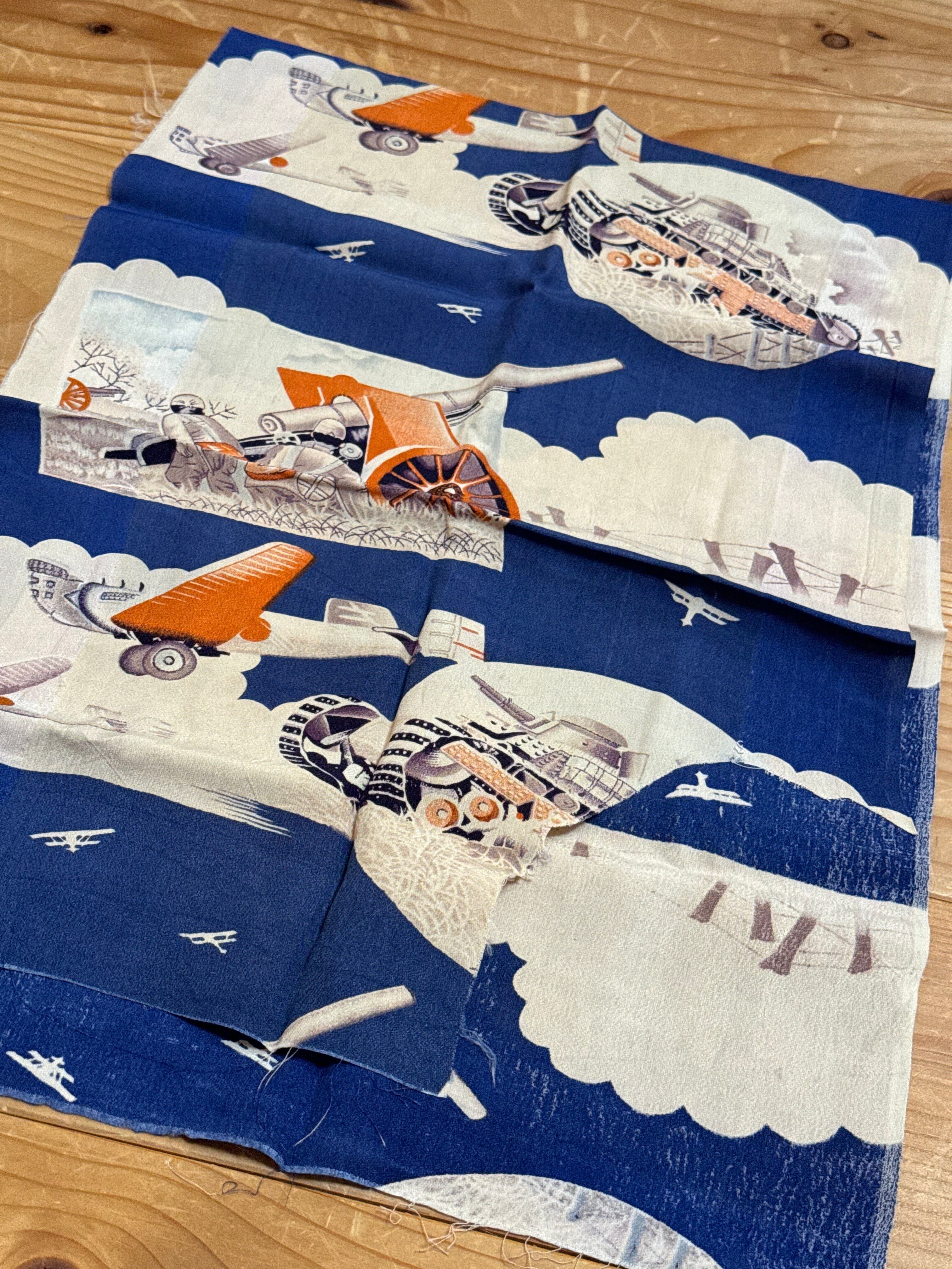 戦闘機柄　着物　子供服　古布　　戦前　戦争　　戦時資料　飛行機 戦闘機柄 着物 子供服 古布 戦前 戦争 戦時資料 飛行機 32 戦前