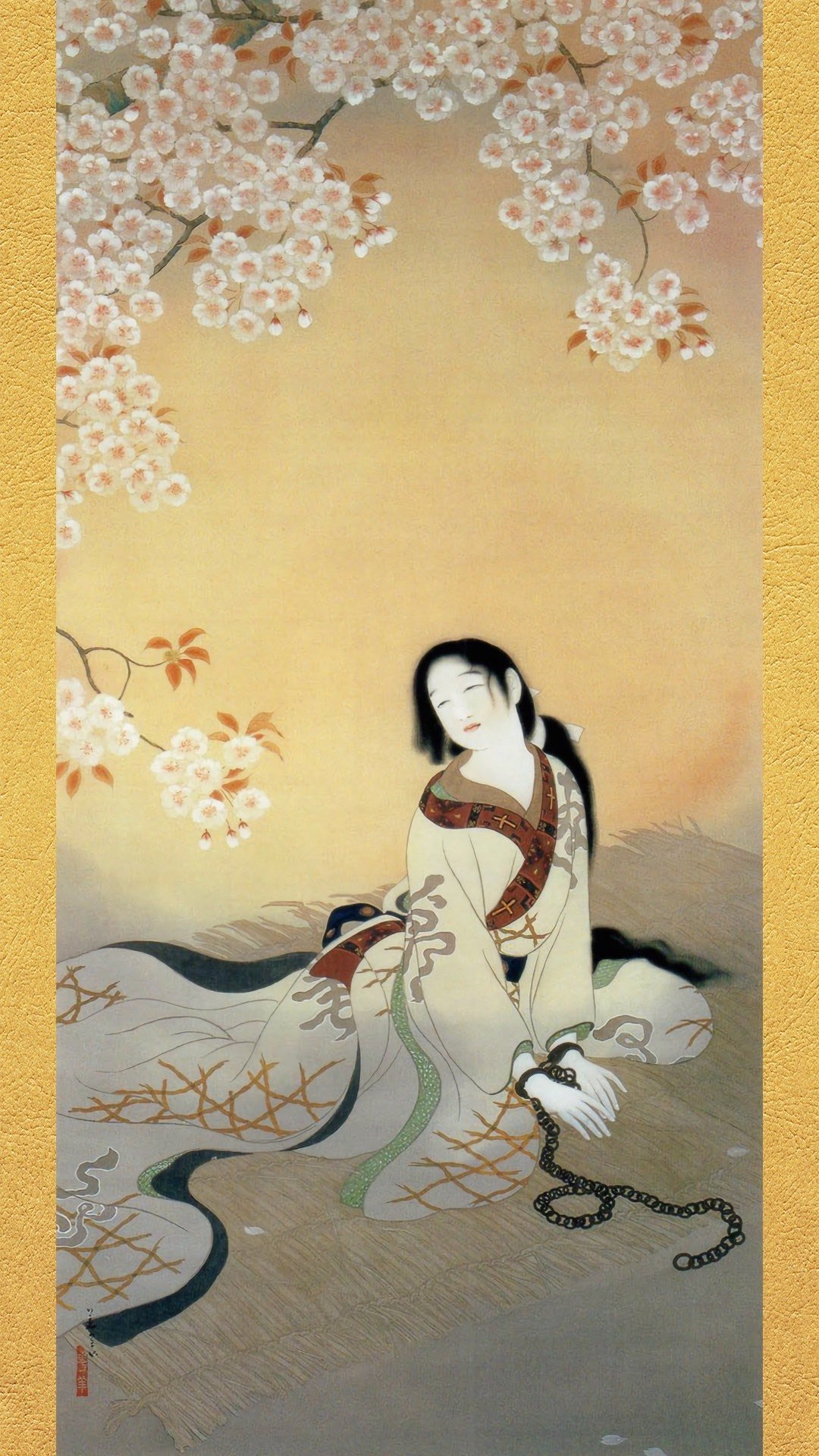 松本華羊《殉教(伴天連お春)》〜手枷をされたまま桜を眺める女性は誰