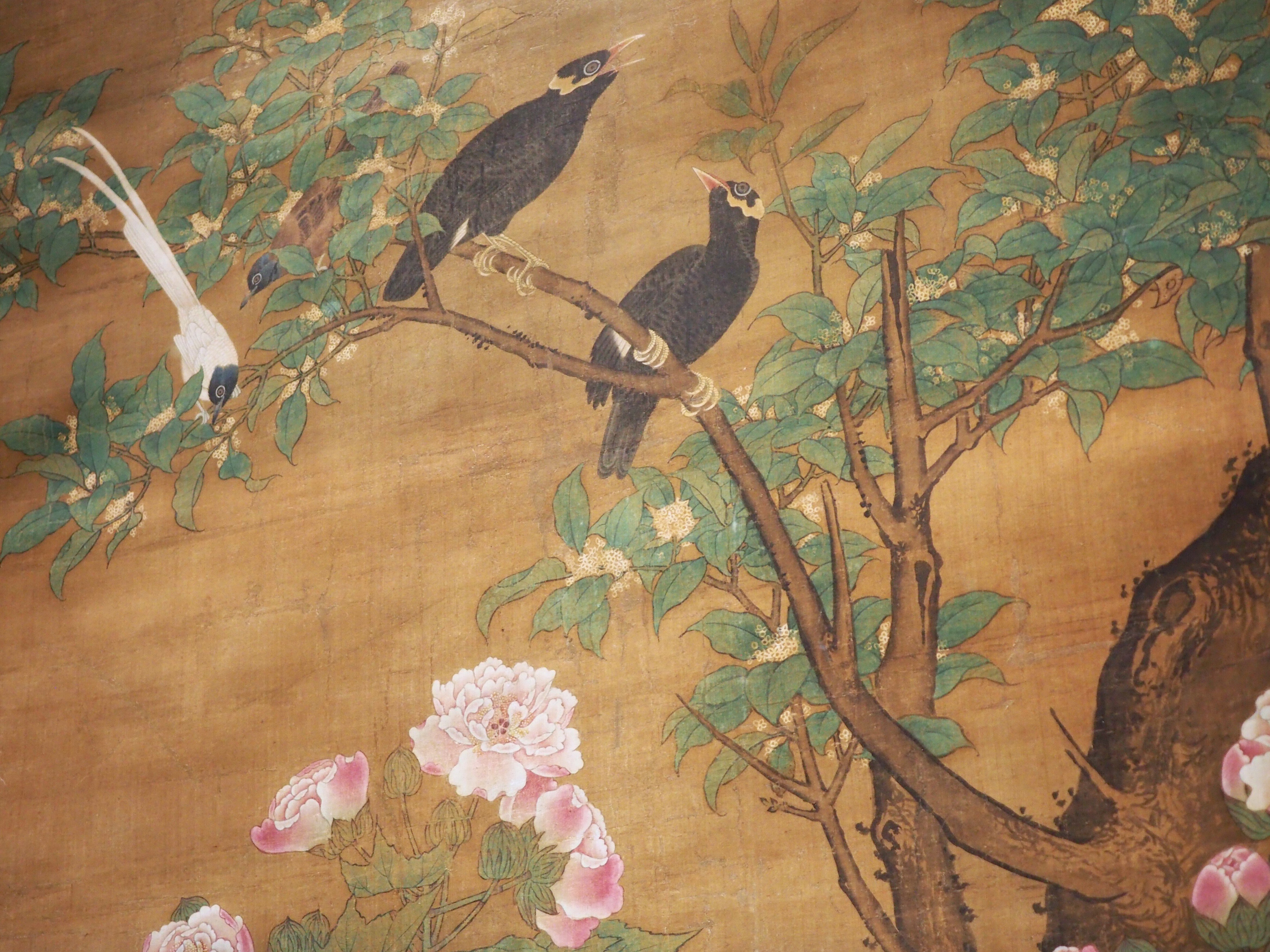 中国　絵画　花鳥図　肉筆　マクリ　弘仁 中国 絵画 花鳥図 肉筆 マクリ 弘仁 中国 絵画 花鳥図 肉筆 マクリ