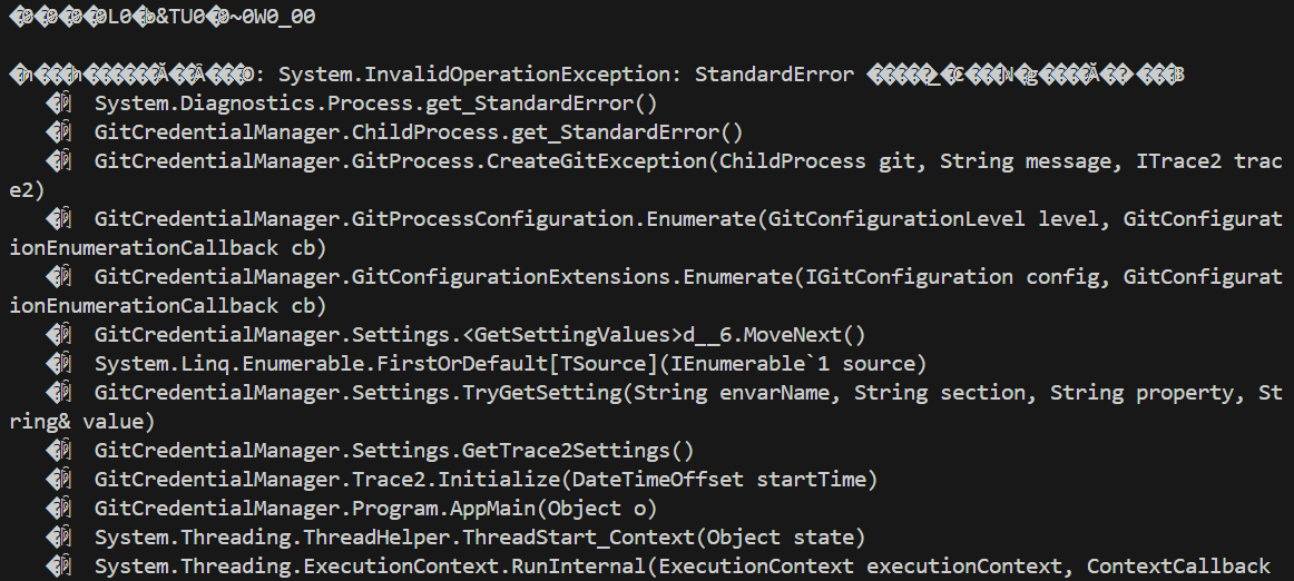 pushしようとしたら、System.InvalidOperationException: StandardError