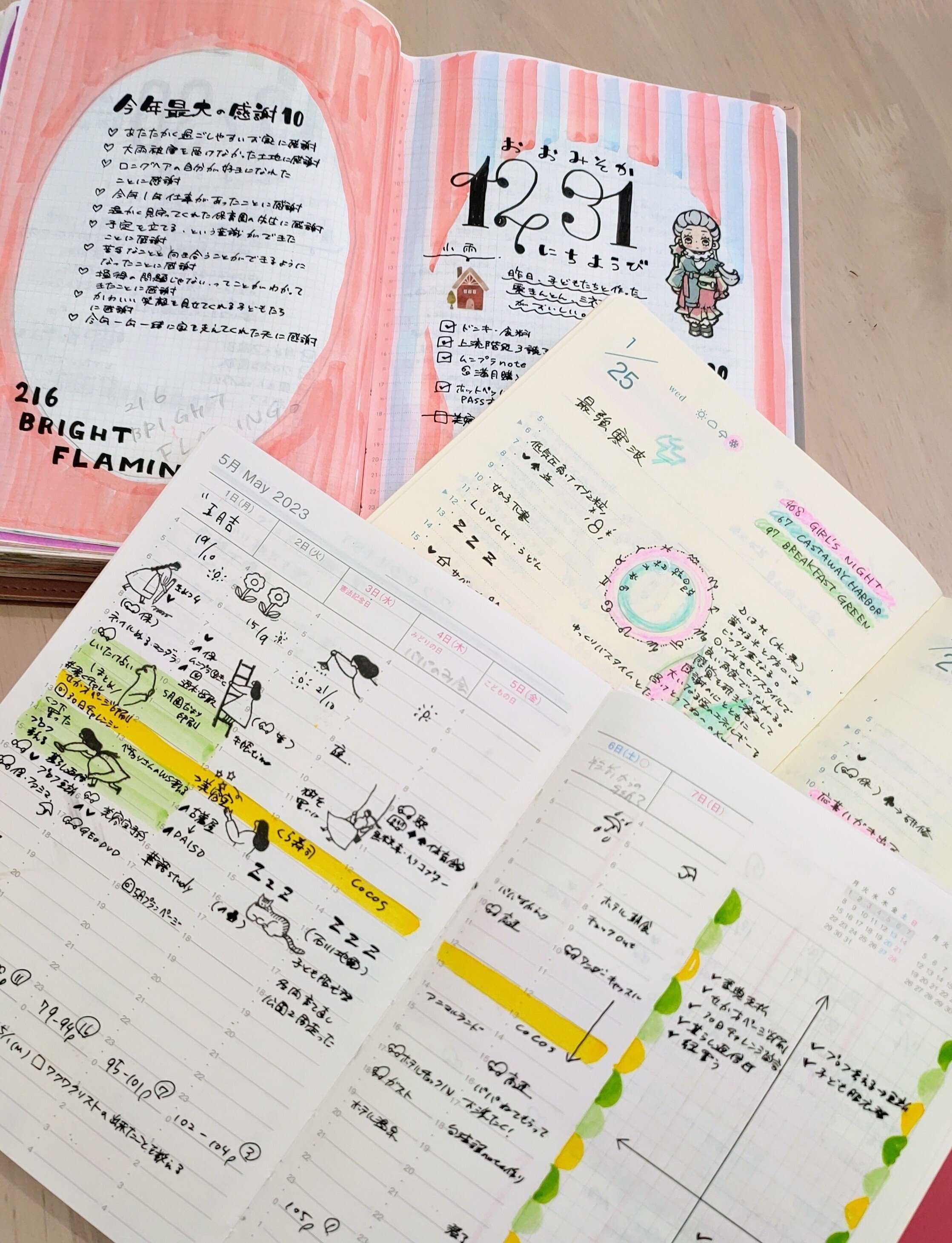 3年分の続いた手帳続かなかった手帳｜ちーさん✎手帳を書く人
