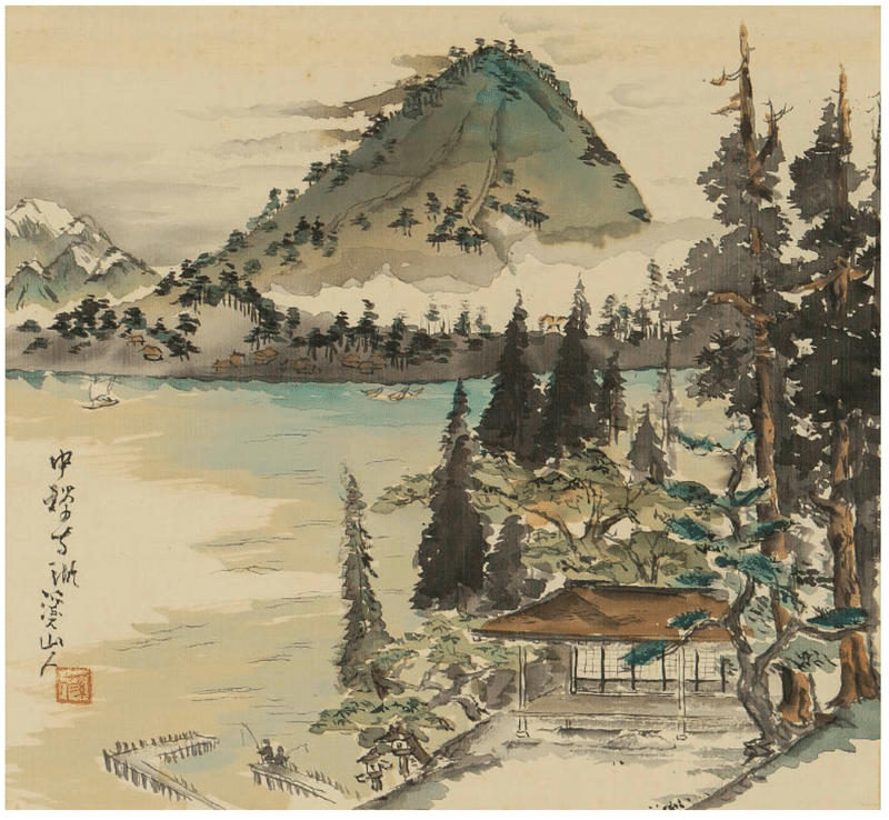 日本画　富田渓仙先生「紅葉」 日本画 富田渓仙先生「紅葉」 【公式通販】