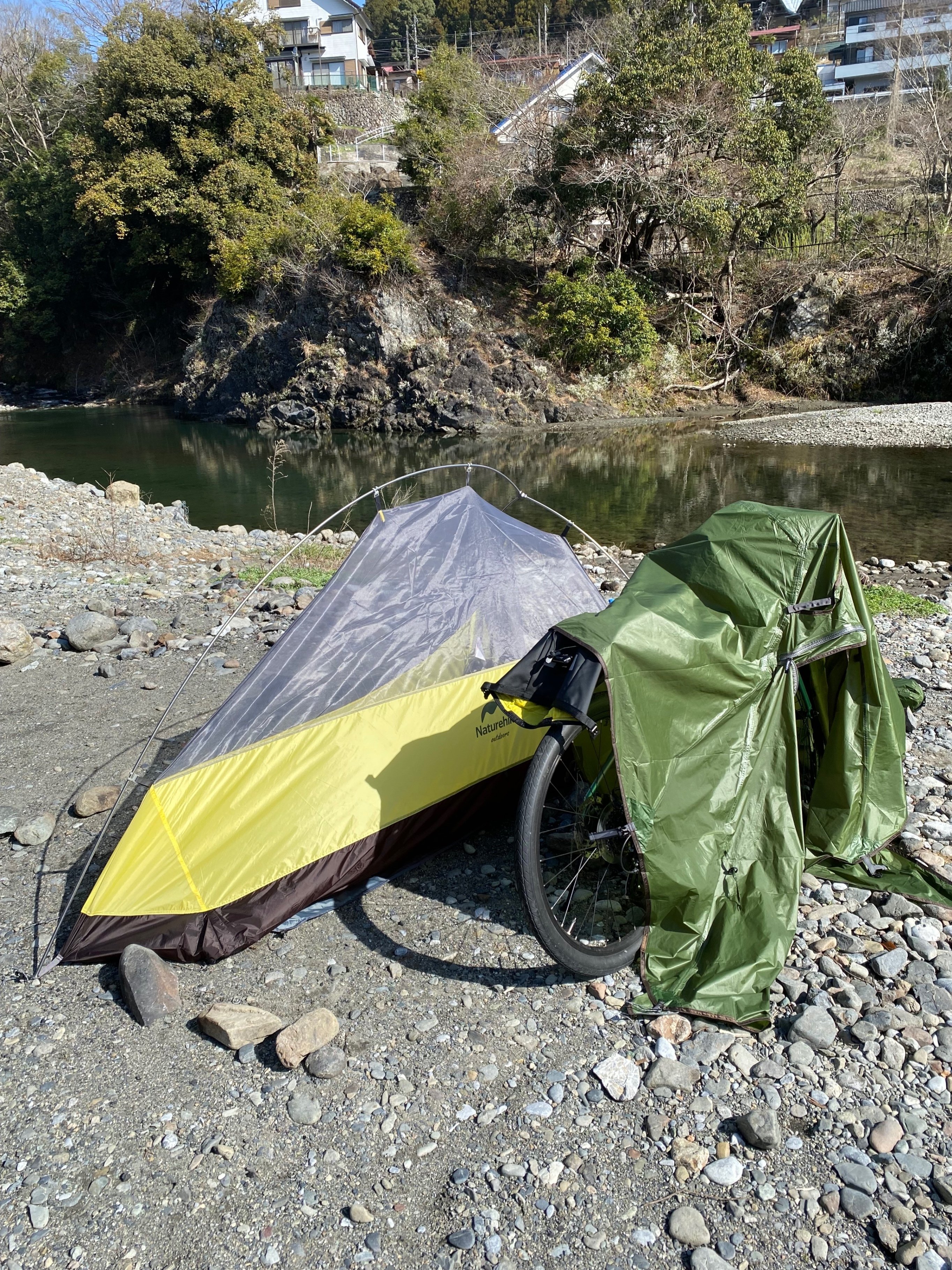 クロスバイク初心者がソロキャンプに行ってみた話【サイクリング