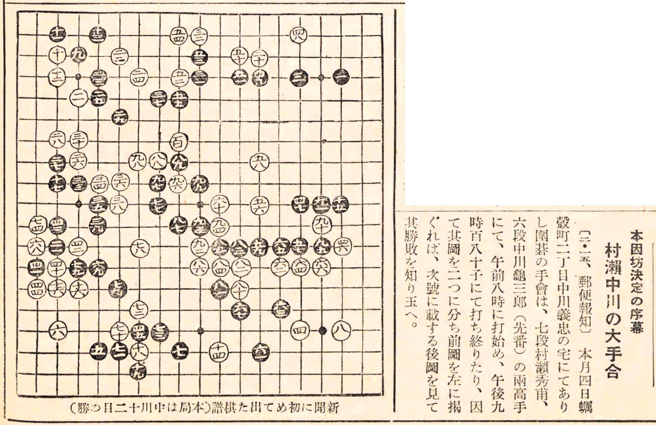 囲碁史記 第73回 新聞碁の始まり｜烏天狗クーロン