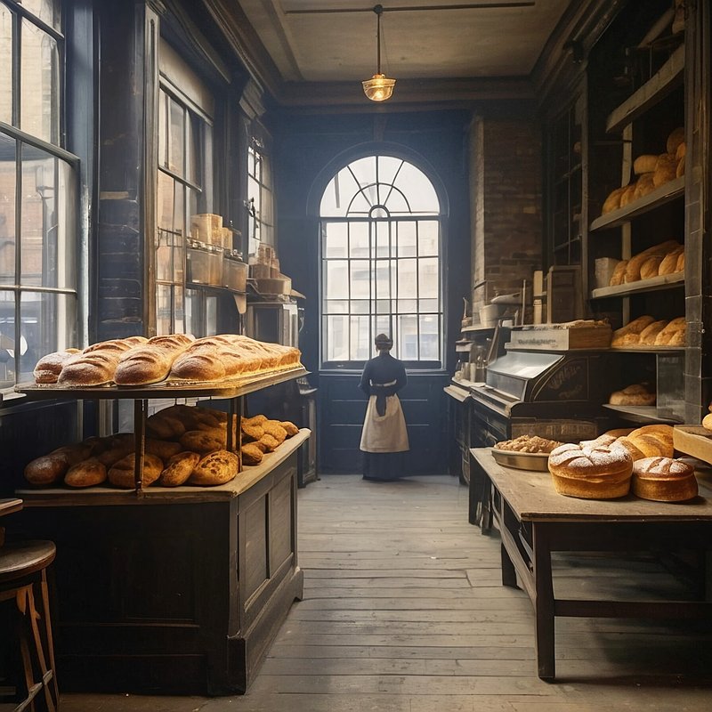 パン屋,フリー写真,ロンドン,1900年代,AI画像生成,無料（フリー素材,フリー画像）03
