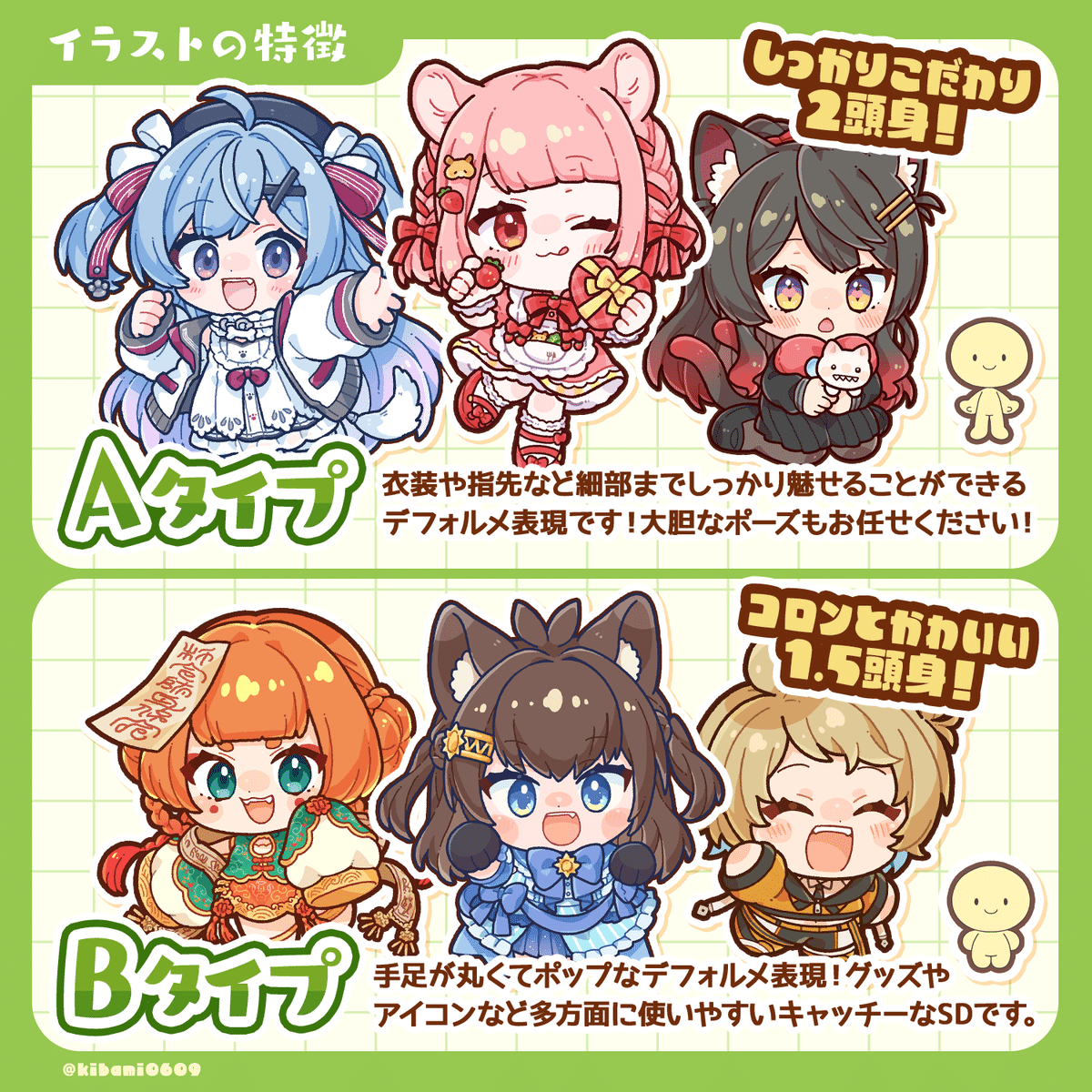 イラストオーダー デフォルメ