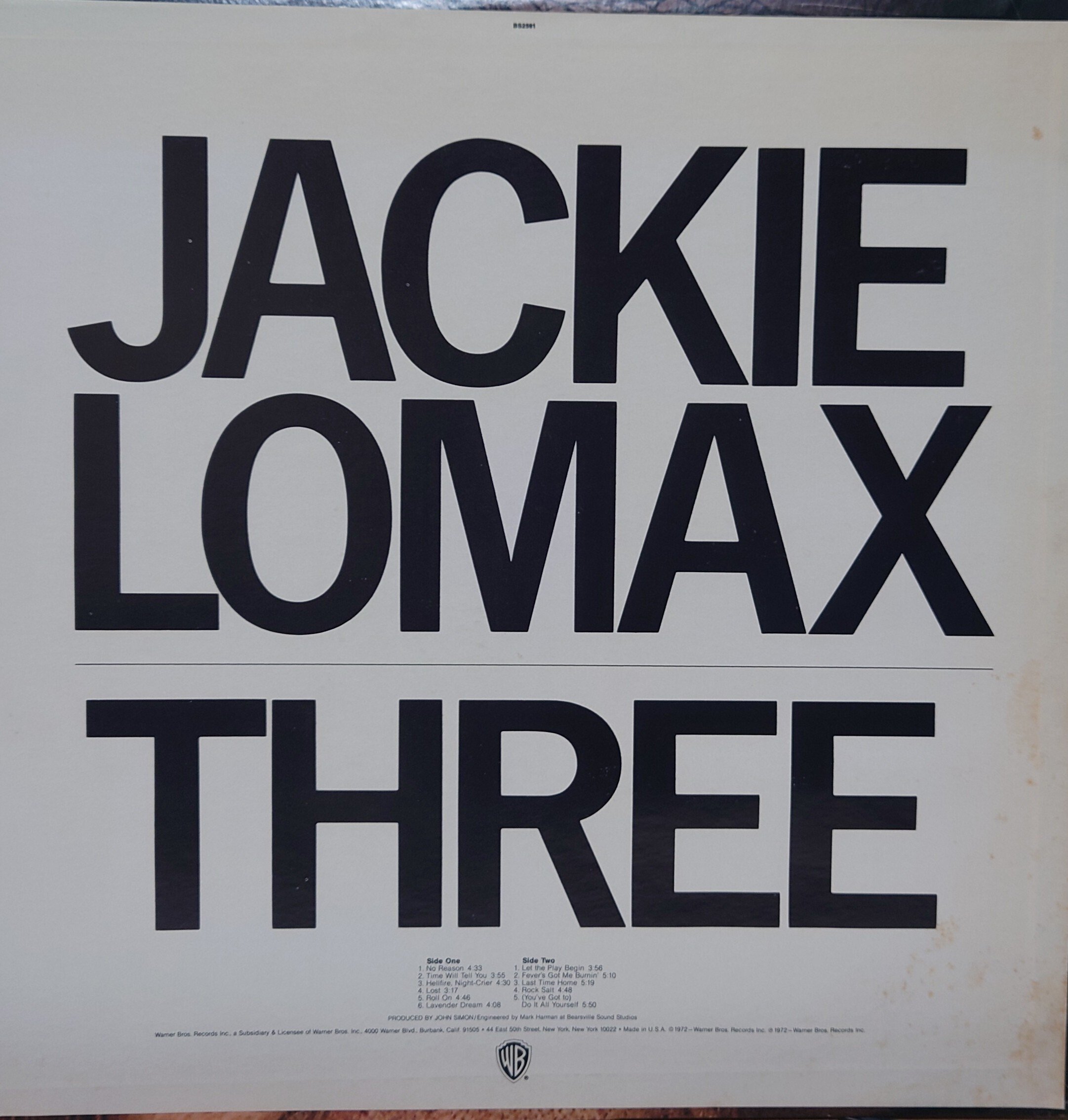 1972年レコード】38）JACKIE LOMAX : THREE｜ワイバーン