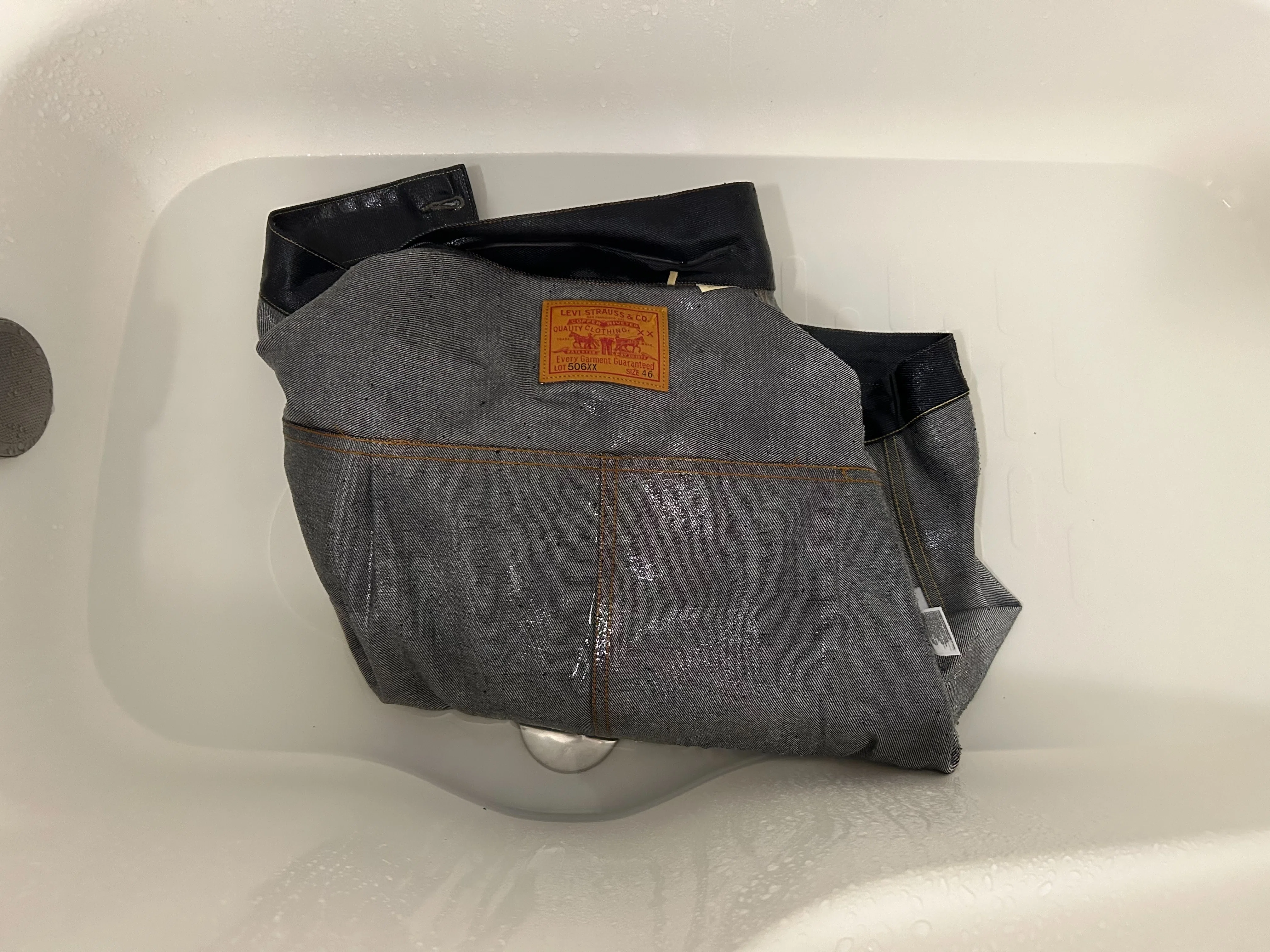 506XXのT-Backも育てる〜リジッドの水通しと糊付け、着用レビュー