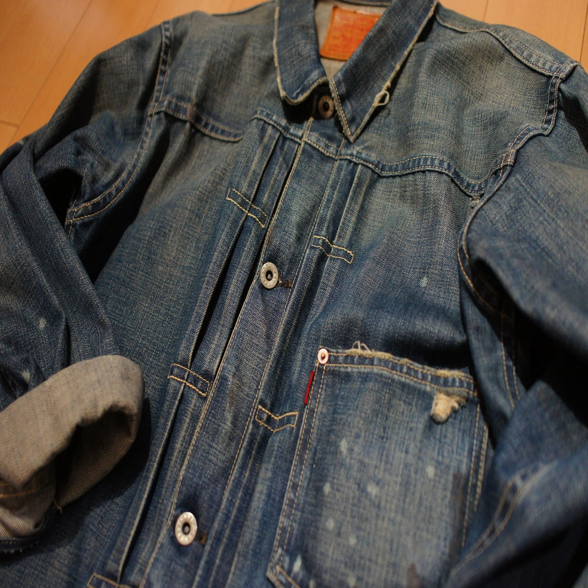 506XXのT-Backも育てる〜リジッドの水通しと糊付け、着用レビュー 