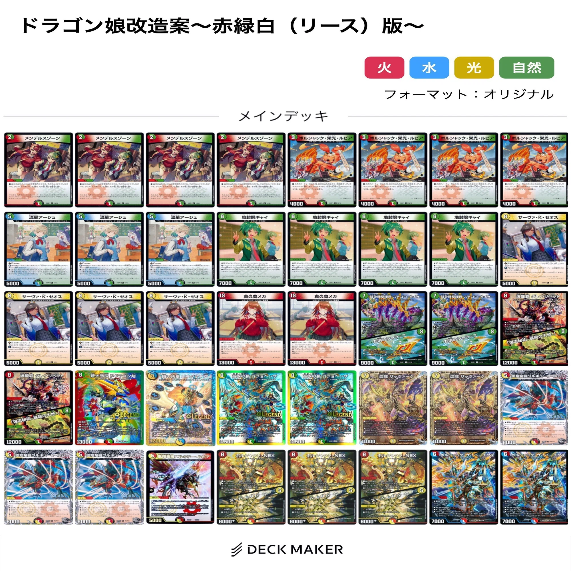 ドラゴン娘デッキ改造案〜赤緑白（リース）編〜｜法相