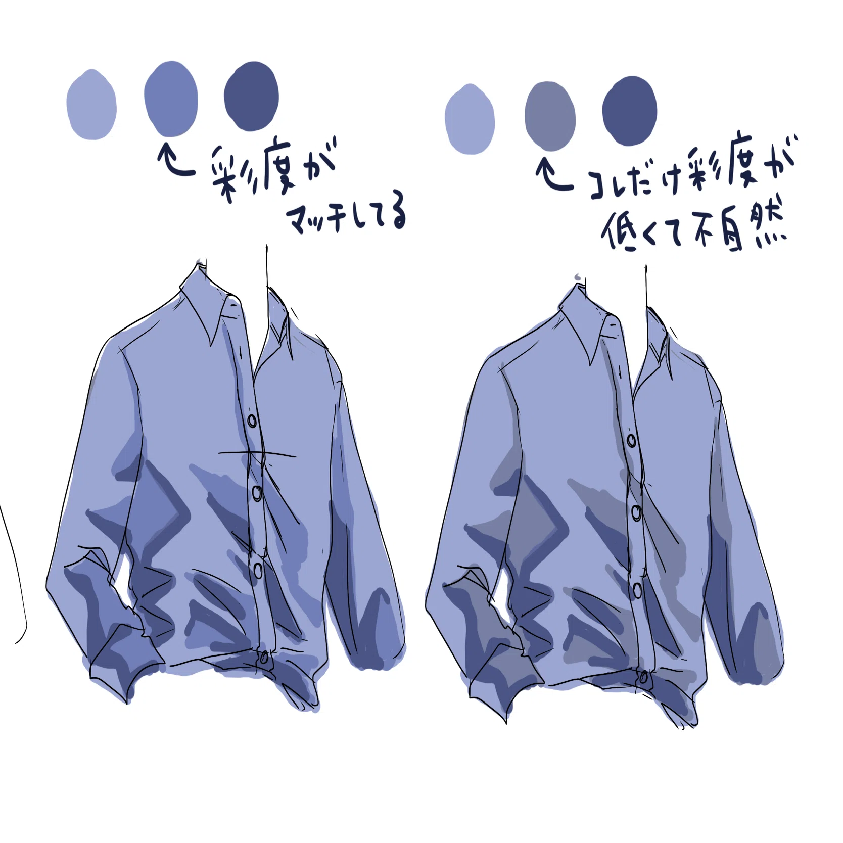 結局どうやったら服の塗りやシワが上手くなるのか研究した道のり｜岡崎 