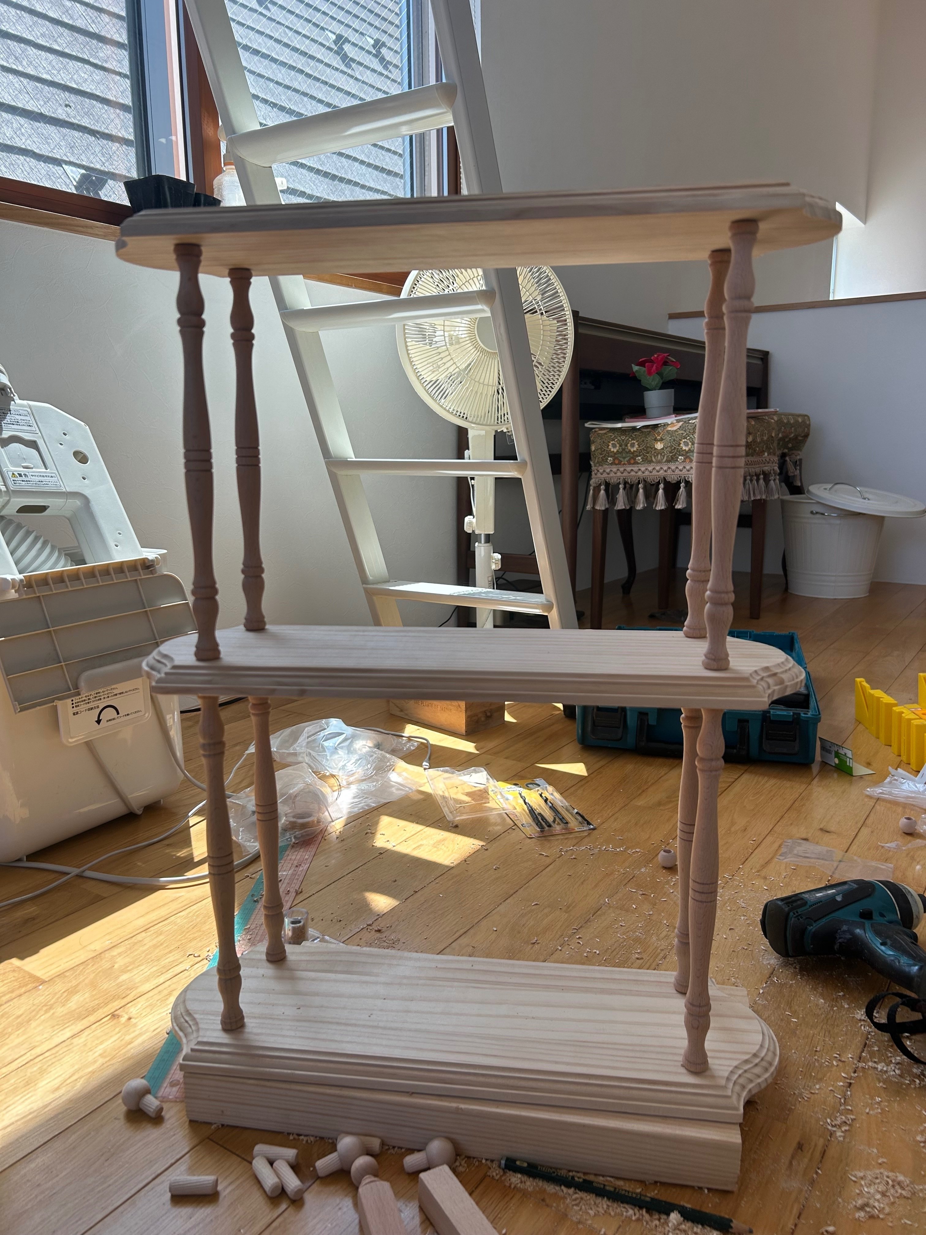 受注製作】ナポレオンシェルフ(オーク) ナポレオンシェルフ装飾あり