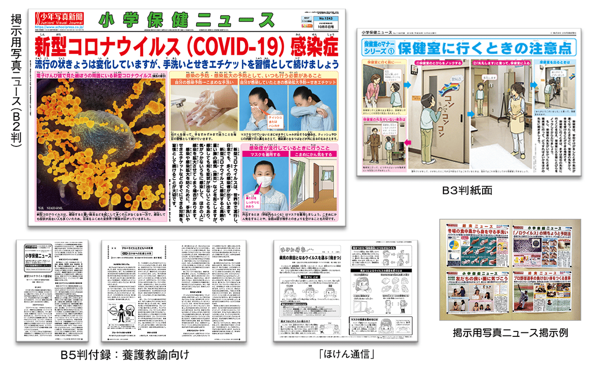 保健ニュース（小／中／高／心）最新号のご案内（新年度の特集