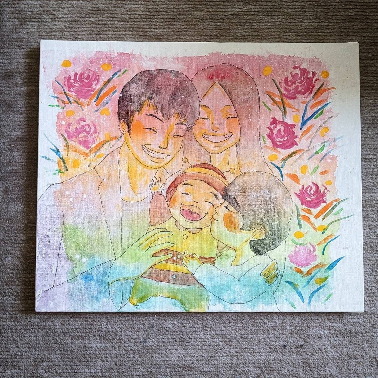 アメブロの大切な友達が妹家族の絵を描いてくれました！ | YOUの部屋