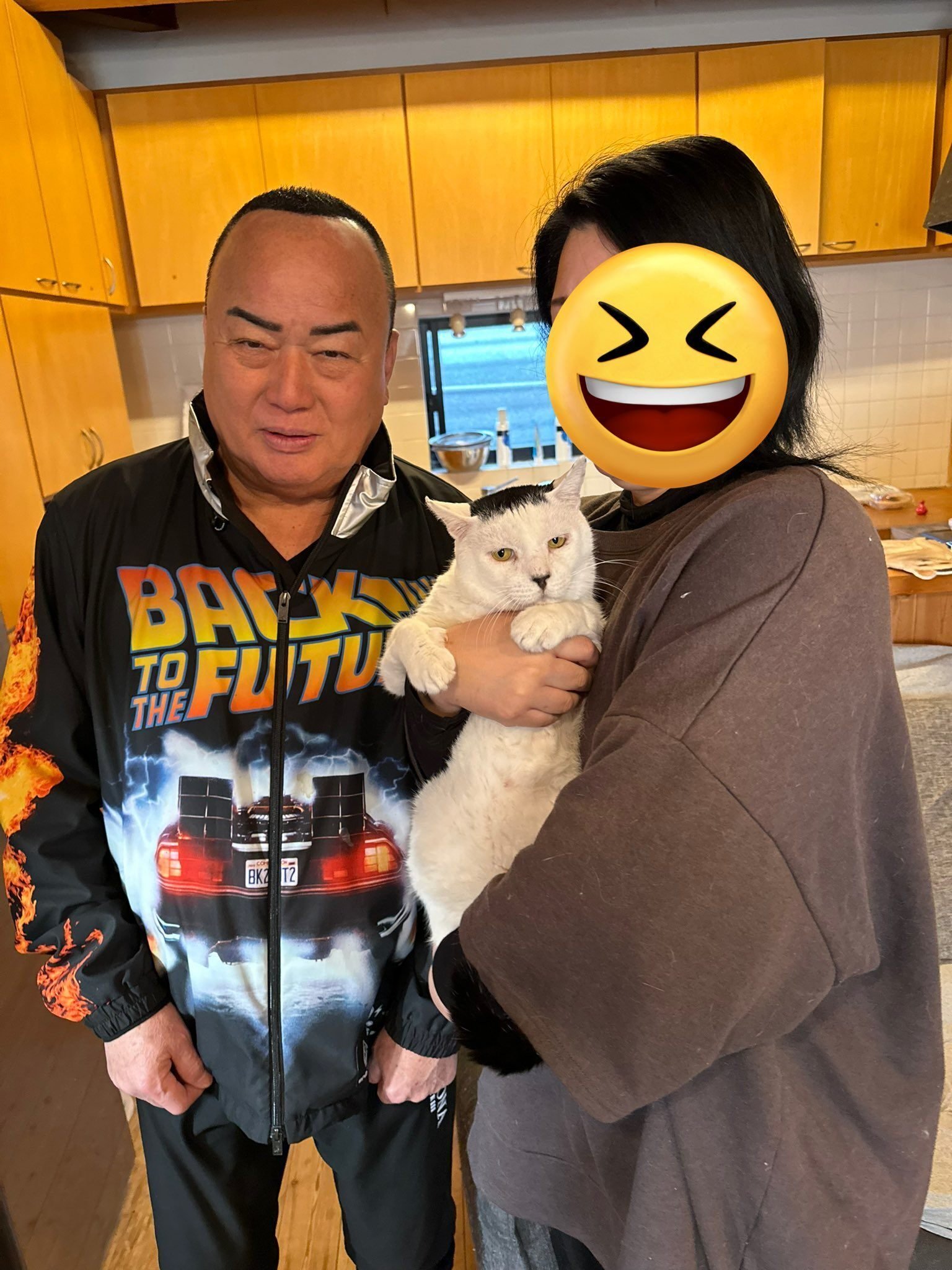 巨大ピンクの猫の小林さんが箱根彫刻の森美術館で展示され