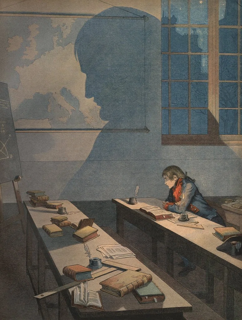 絵画解説：「The young Napoleon Bonaparte studying」｜綾波宗水