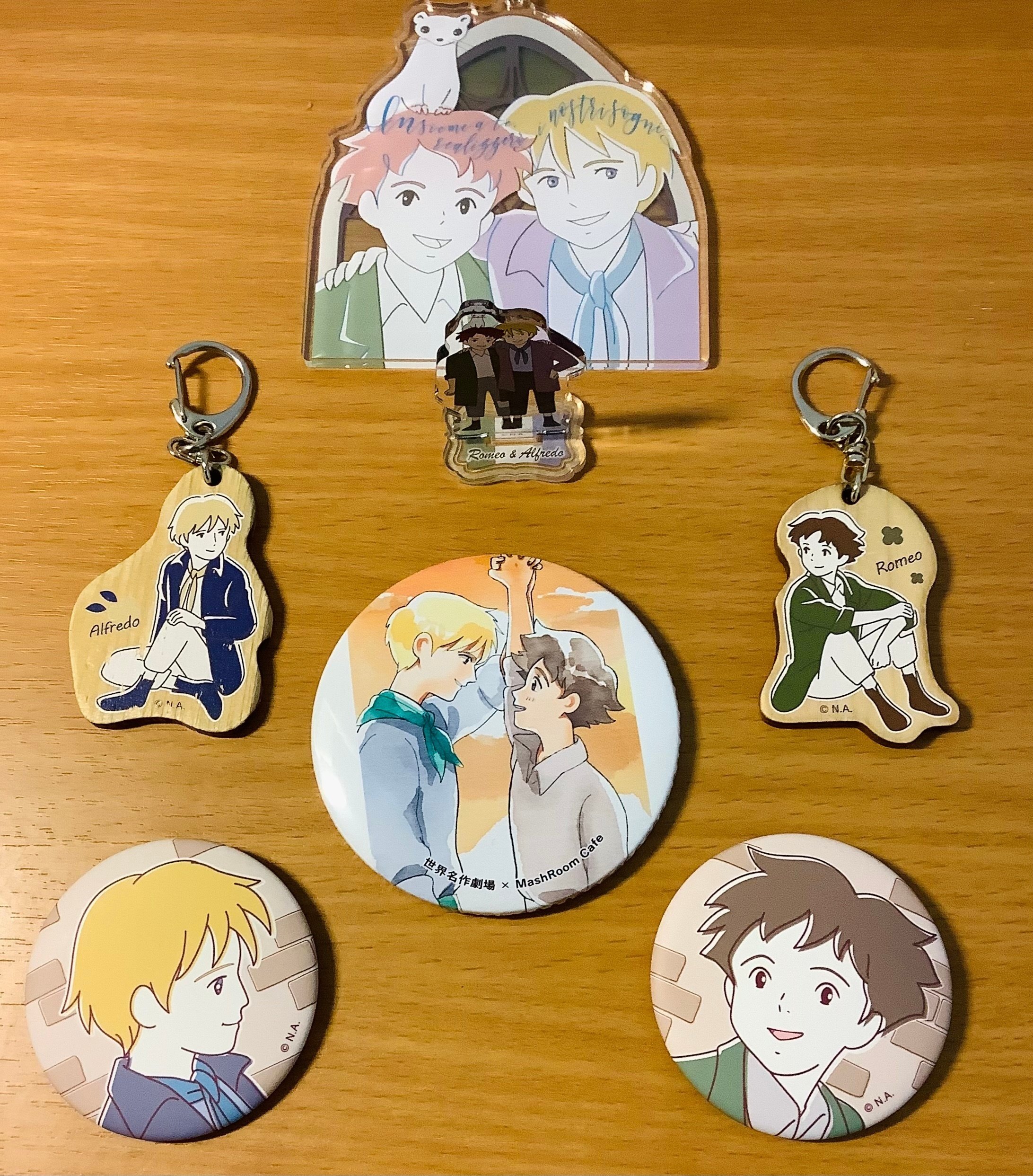 マッシュルームカフェ名劇コラボレポ③～缶バッジのご紹介～持ち運びに