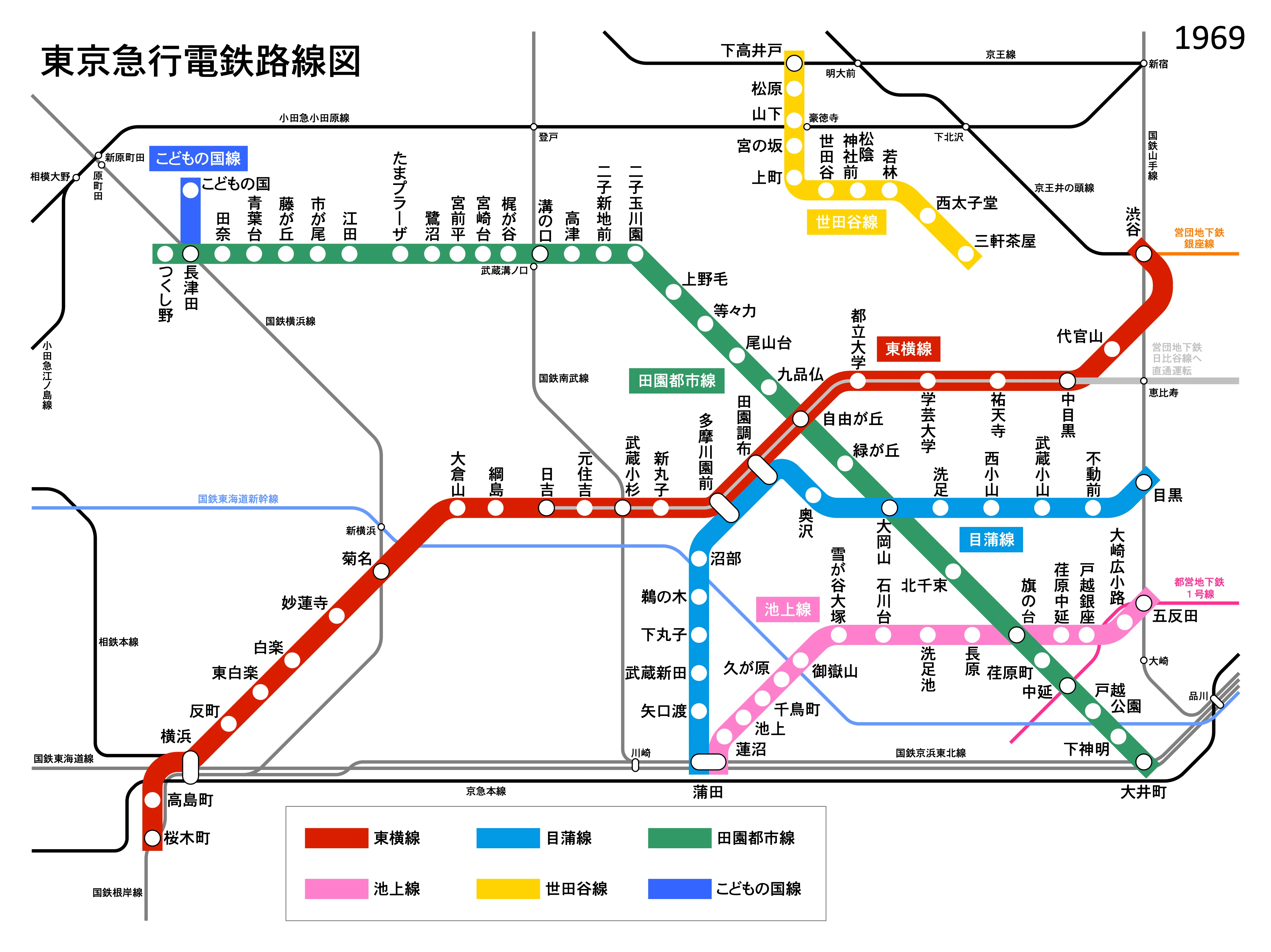せっかくなので昔の東急の路線図を作る｜mogref