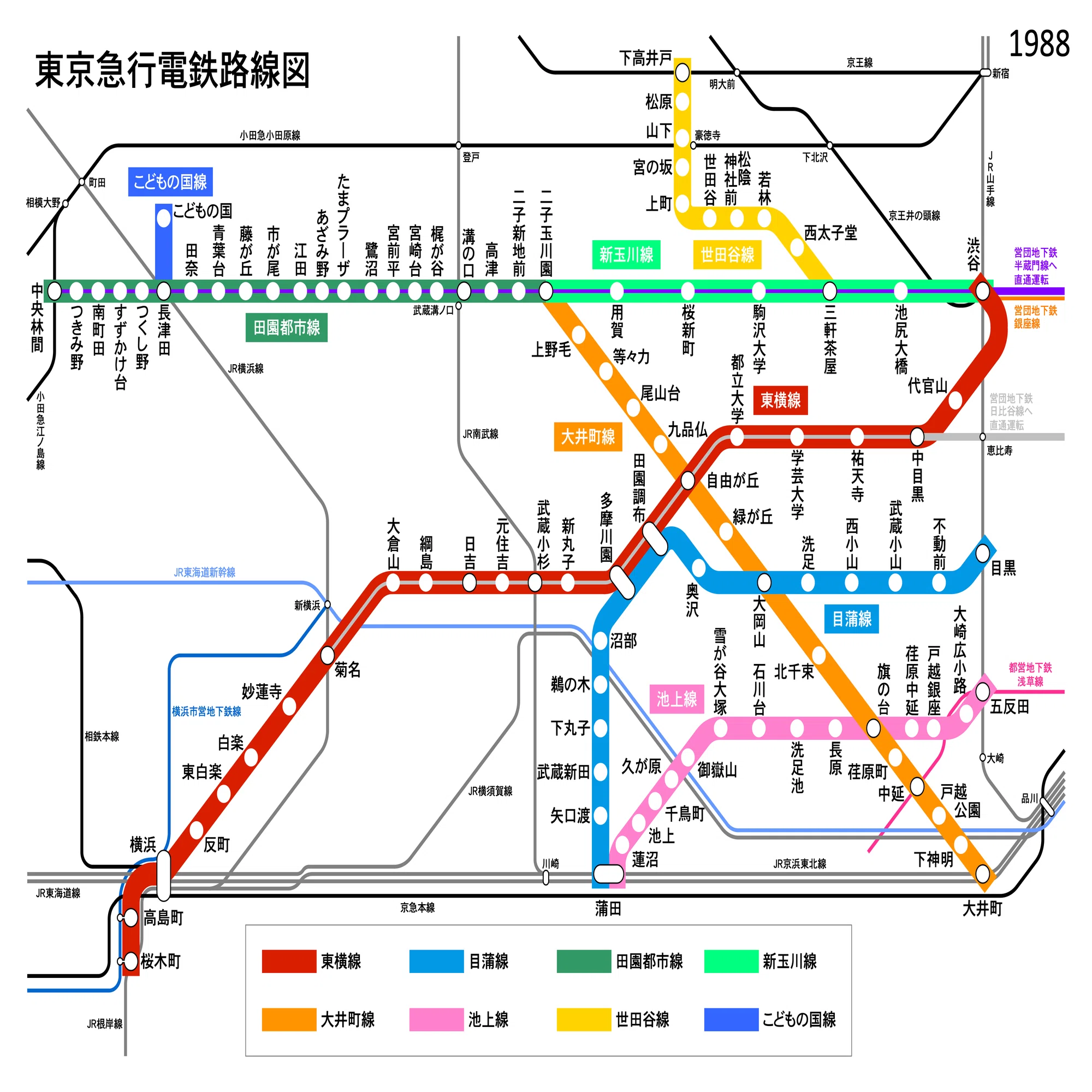 せっかくなので昔の東急の路線図を作る｜mogref