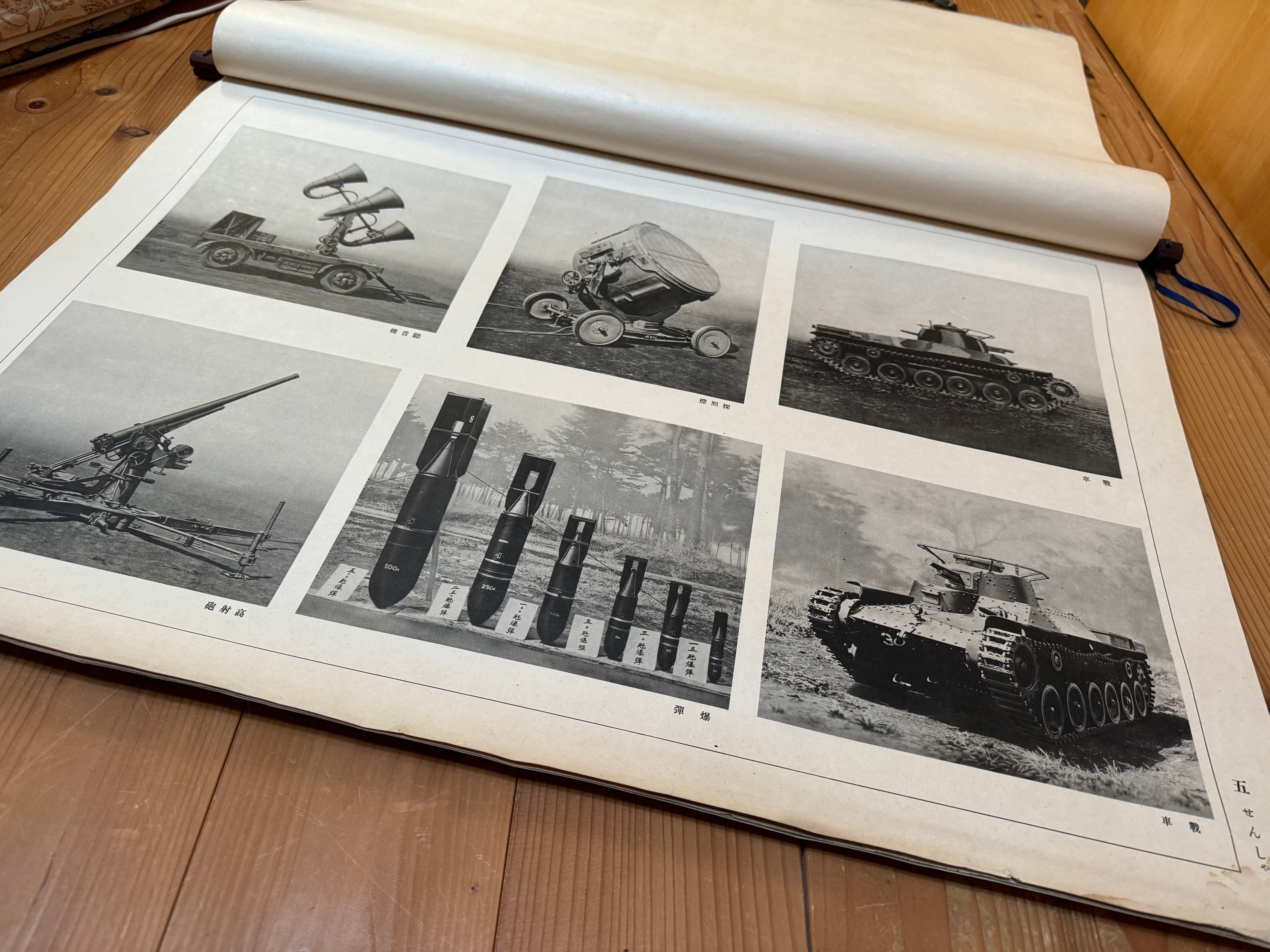 学校教育用のさまざまな掛図。軍隊をさりげに差し込み、神の話で