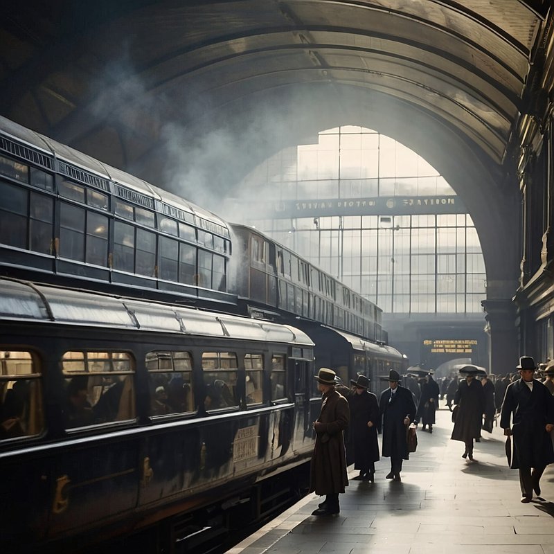 ユーストン駅,フリー写真,(4枚）,ロンドン,1900年代,無料（フリー素材,フリー画像）04