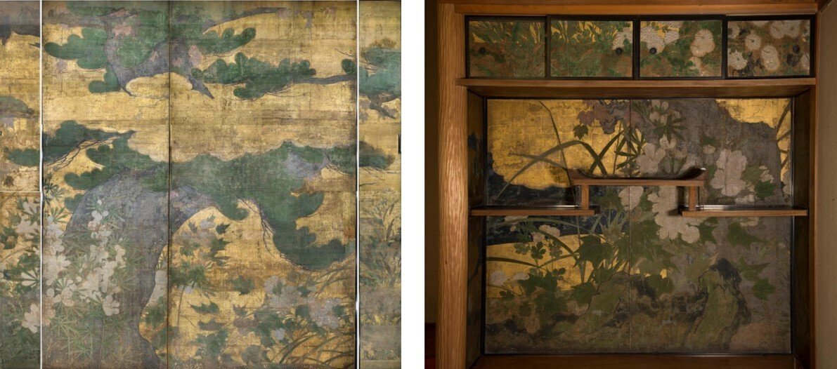国宝障壁画展示《楓図》《桜図》（智積院・宝物館）：茫々60年、あれは 