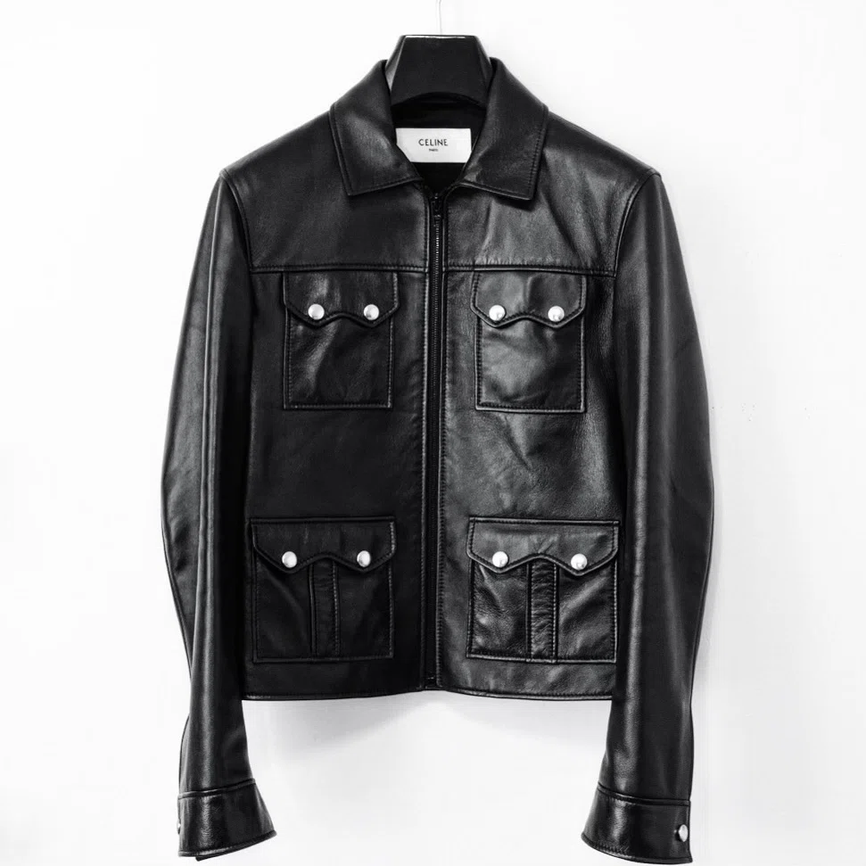 CELINE HOMME SS24 “STRAIGHT BLOUSON JACKET 4 PATCH POCKETS WITH 