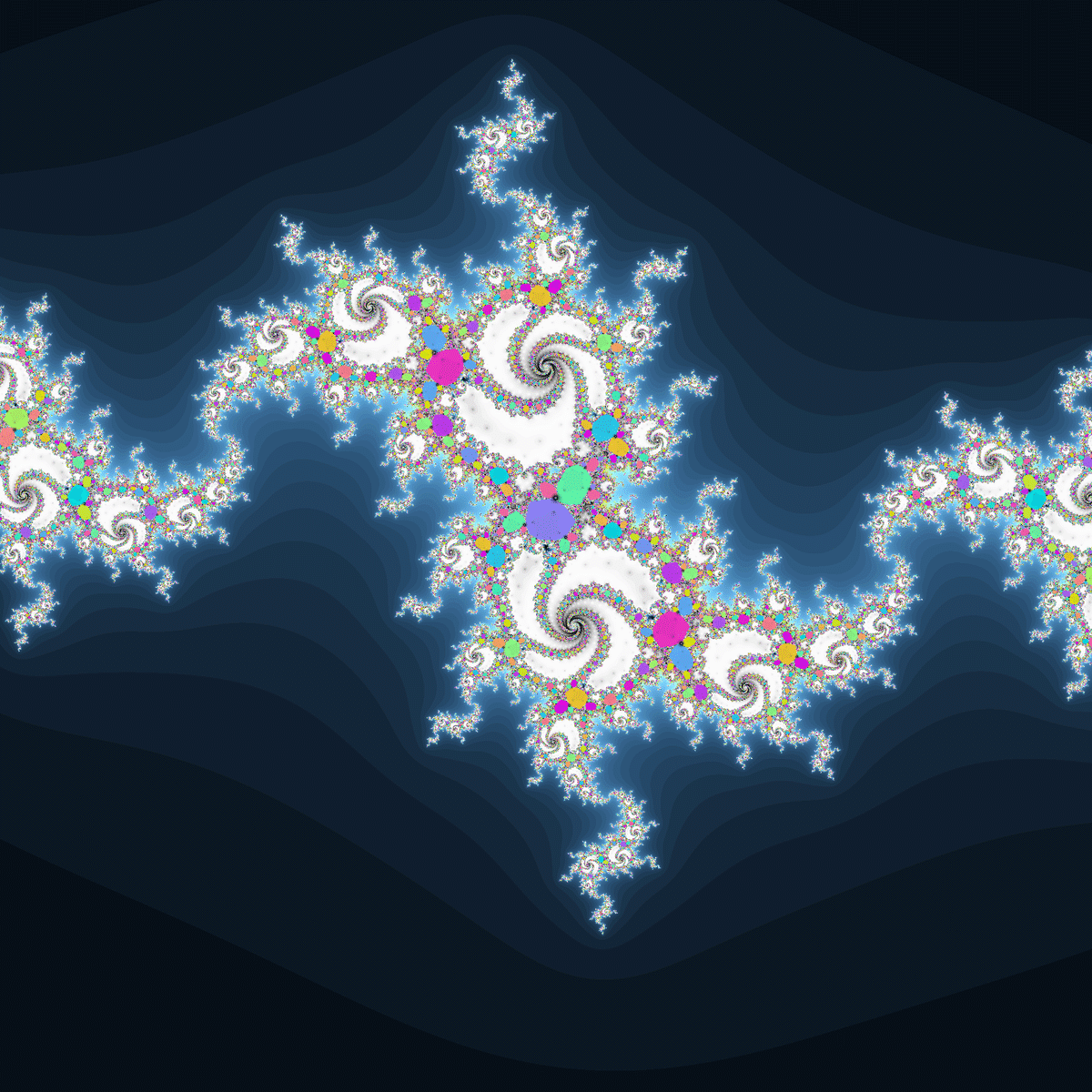 今週のフラクタル38 ((z+0.03i)^6/(z^4+0.04z^3)+c)｜108Hassium