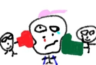 これじゃ～ダブルパンチだ…