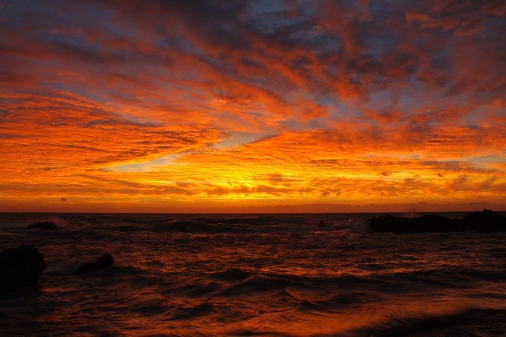 久しぶりの鮮やかな夕焼け（2014年10月5日記）｜風景写真 四季の山旅
