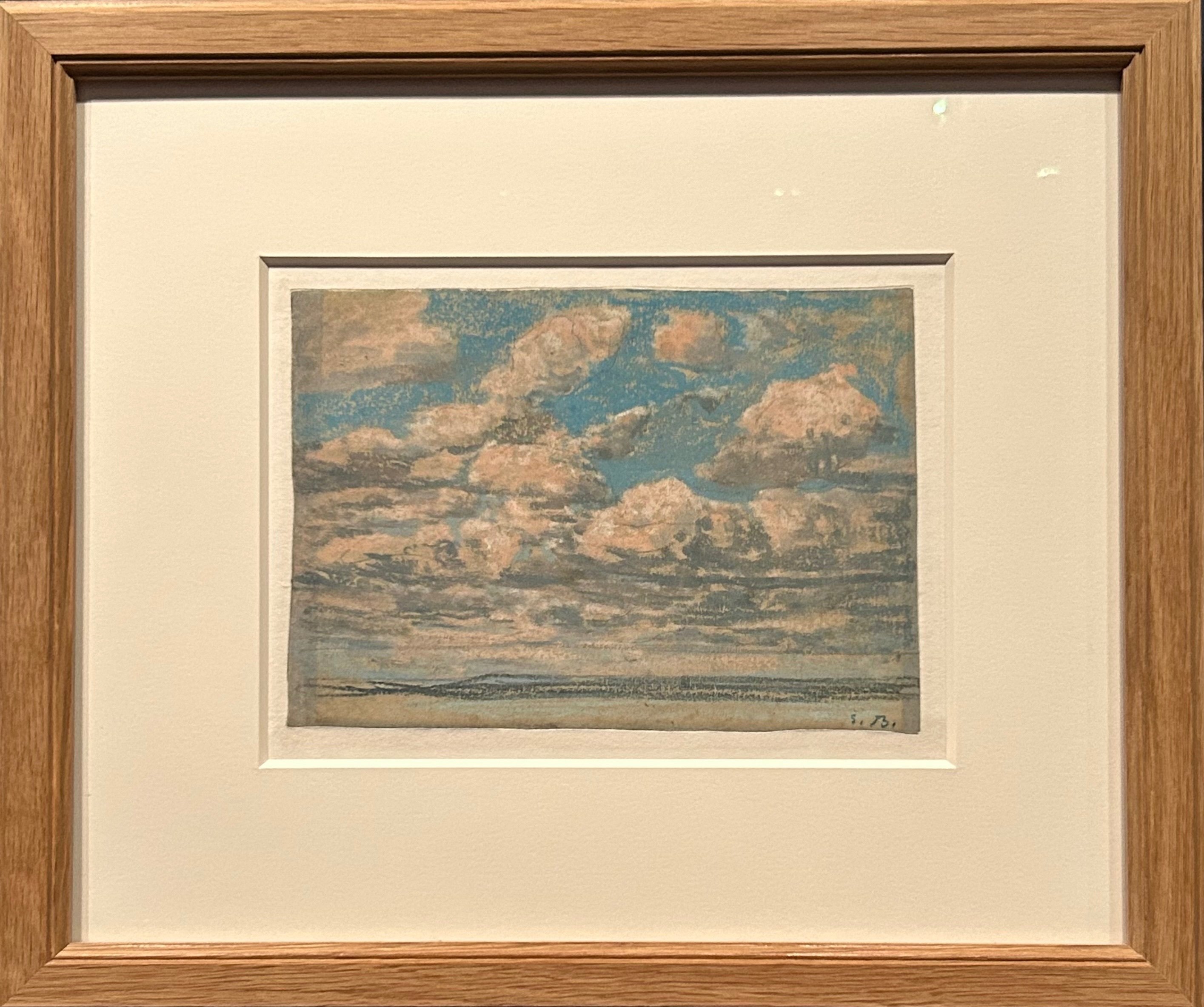 ウジェーヌ・ブータン、海辺の日没、希少な画集より、新品高級額 ウジェーヌ・ブータン、海辺の日没、希少な画集より、新品高級額