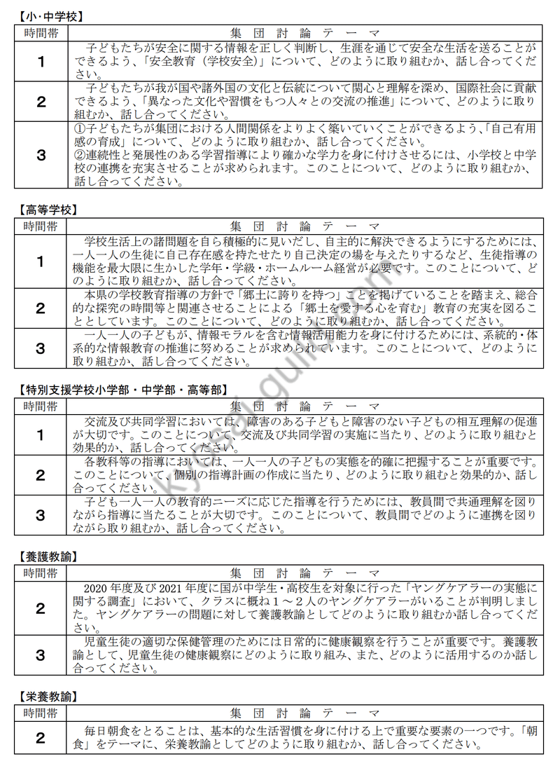 青森県教員採用試験　集団討論の過去問（2024年度）
