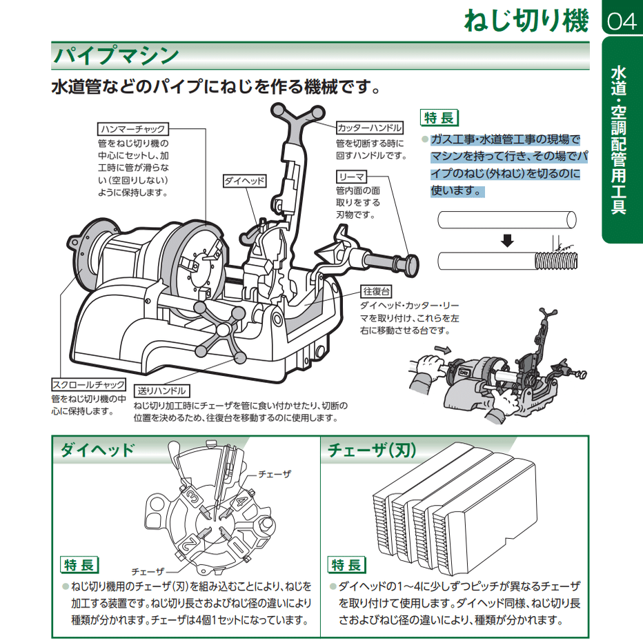 REX パイプマシン 切削ねじ加工機 150A　モノ市場半田店 119 REX】パイプマシン（切削ねじ加工機）のご紹介🌈｜VERY(ベリー
