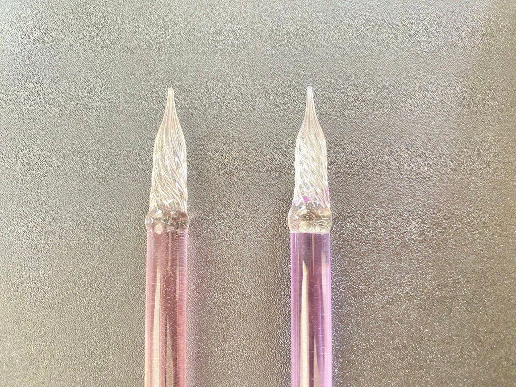 ガラスペンのペン先アップ